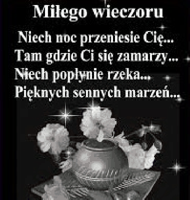 Kwiaty i dzbanek miłego wieczoru